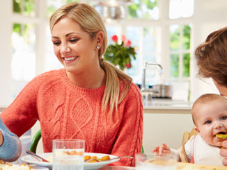 Family Eating Two Parents One Child One Baby Epigenetics